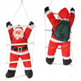 Kalėdų senelis ant kopėčių, lipantis, 60cm Kalėdinė dekoracija