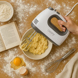 Rankinis maišytuvas 750W, 5 greičiai + TURBO, 4 ilgu 21cm plakimo šluotelių