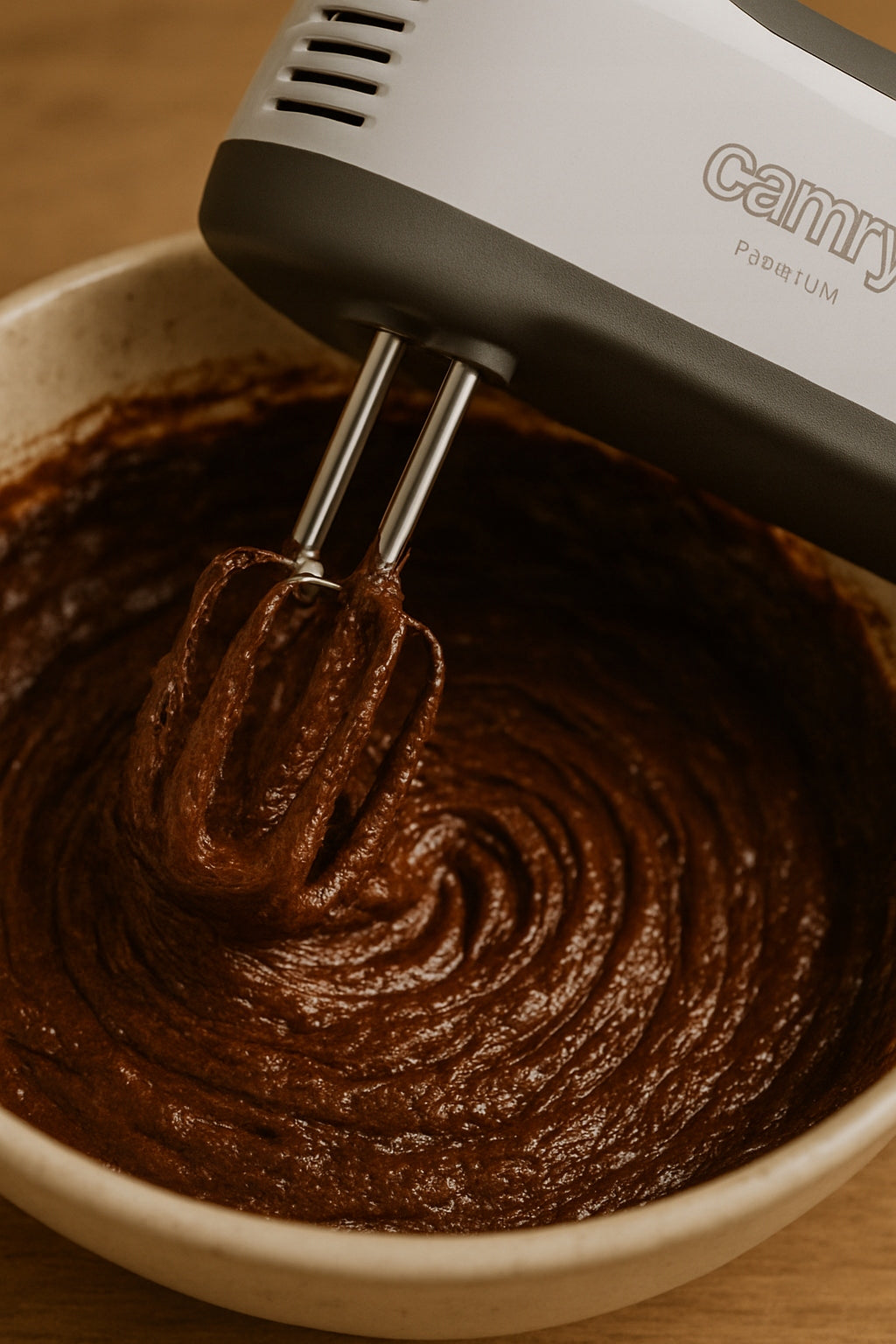 Rankinis maišytuvas 750W, 5 greičiai + TURBO, 4 ilgu 21cm plakimo šluotelių