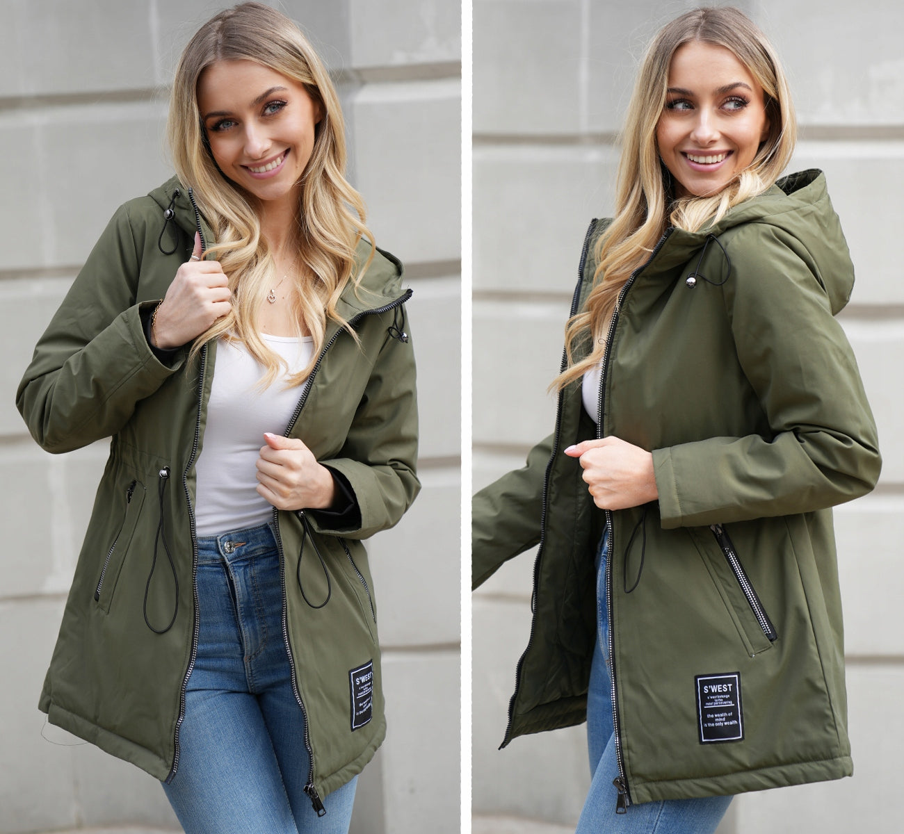 MADINGAS PERĖJIMAS LIEKNINANTI PARKA STRIUKĖ SU GOBTUVU 3 SPALVOS S