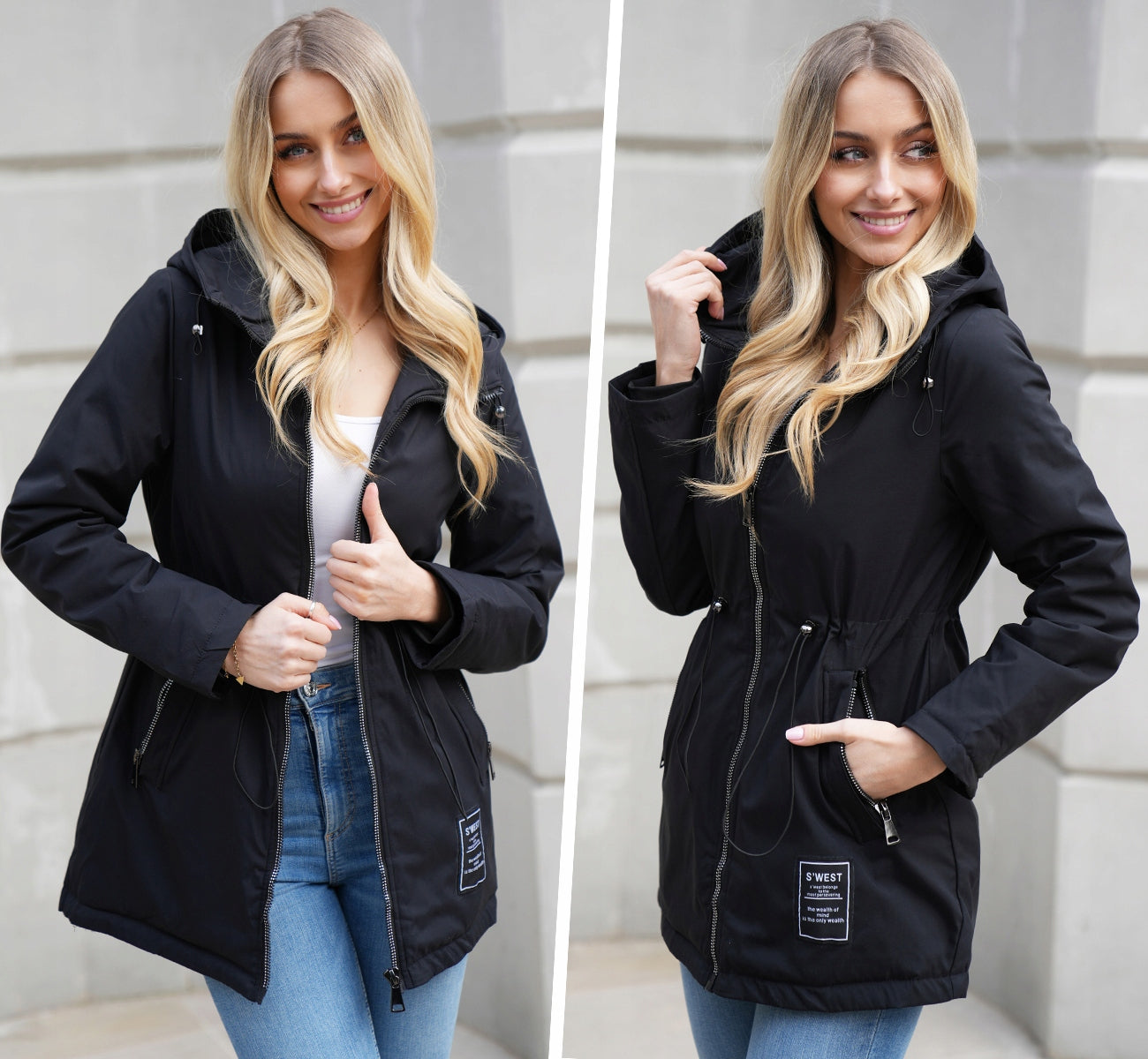 MADINGAS PERĖJIMAS LIEKNINANTI PARKA STRIUKĖ SU GOBTUVU 3 SPALVOS S