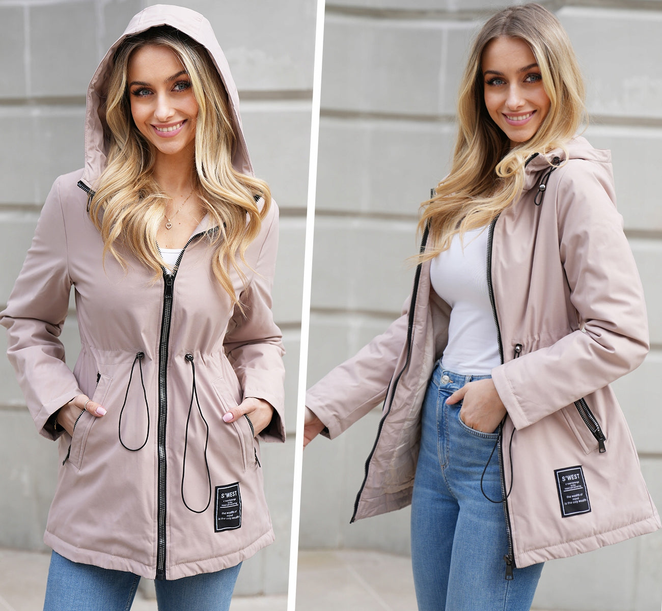 MADINGAS PERĖJIMAS LIEKNINANTI PARKA STRIUKĖ SU GOBTUVU 3 SPALVOS S