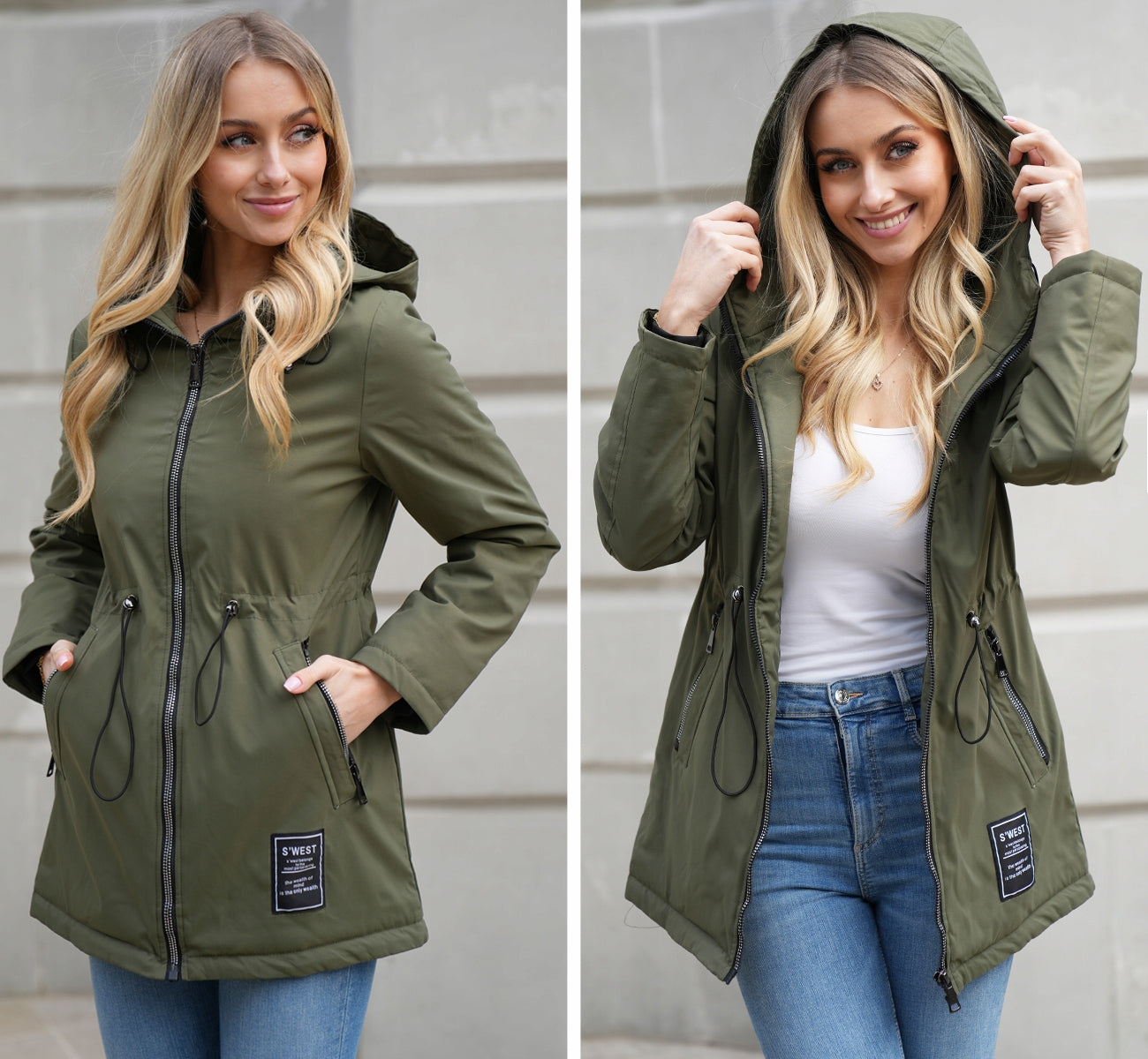 MADINGAS PERĖJIMAS LIEKNINANTI PARKA STRIUKĖ SU GOBTUVU 3 SPALVOS S