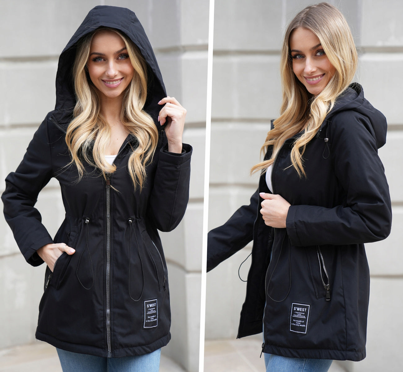 MADINGAS PERĖJIMAS LIEKNINANTI PARKA STRIUKĖ SU GOBTUVU 3 SPALVOS S