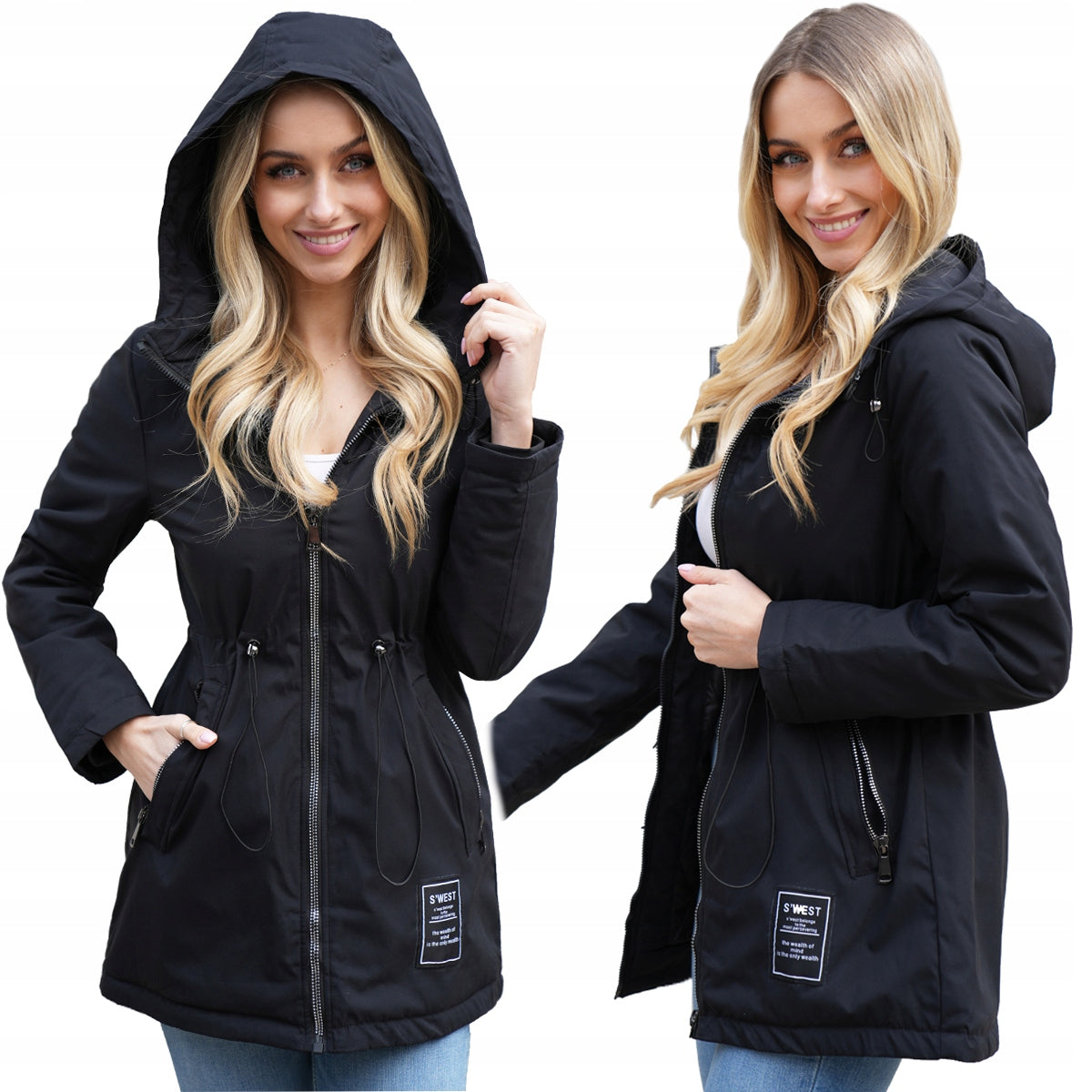 MADINGAS PERĖJIMAS LIEKNINANTI PARKA STRIUKĖ SU GOBTUVU 3 SPALVOS S