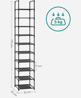 MODULINĖ KNYGŲ STOVA, LENTYNĖ, SPINTELĖ, LOFT STOVAS, 10 LYGIŲ ORGANIZATORIUS