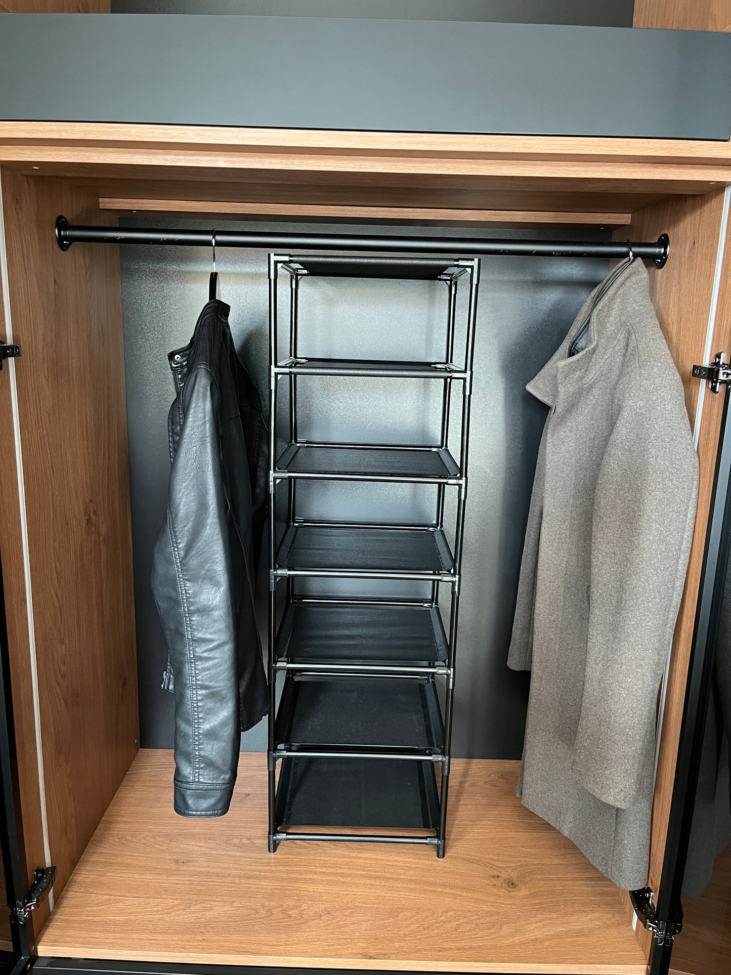 MODULINĖ KNYGŲ STOVA, LENTYNĖ, SPINTELĖ, LOFT STOVAS, 10 LYGIŲ ORGANIZATORIUS