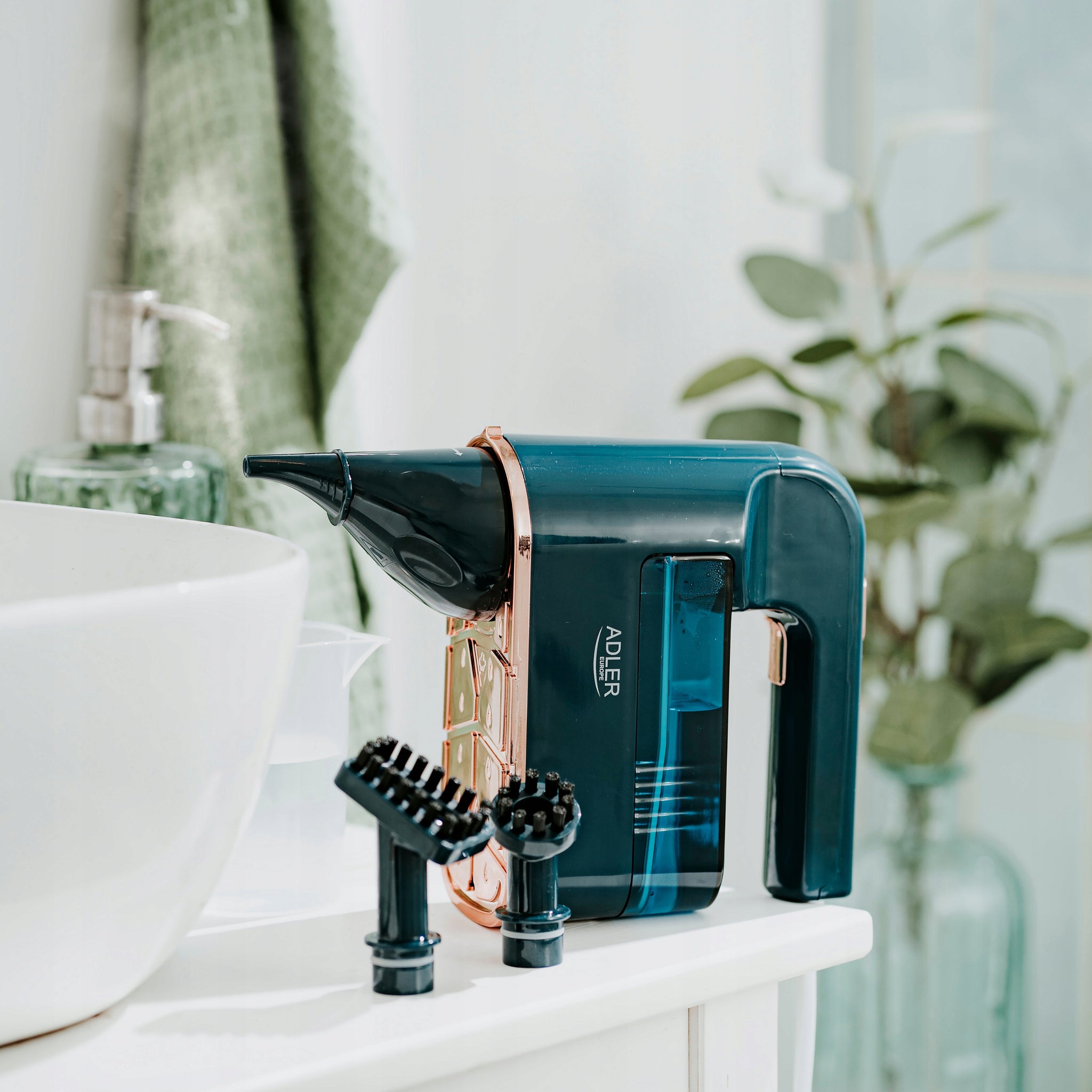 Kompaktiškas garų valytuvas su 5 antgaliais, garintuvas