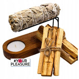 Mažas "Palo Santo" laikiklis iš tikmedžio medienos – Hamsa