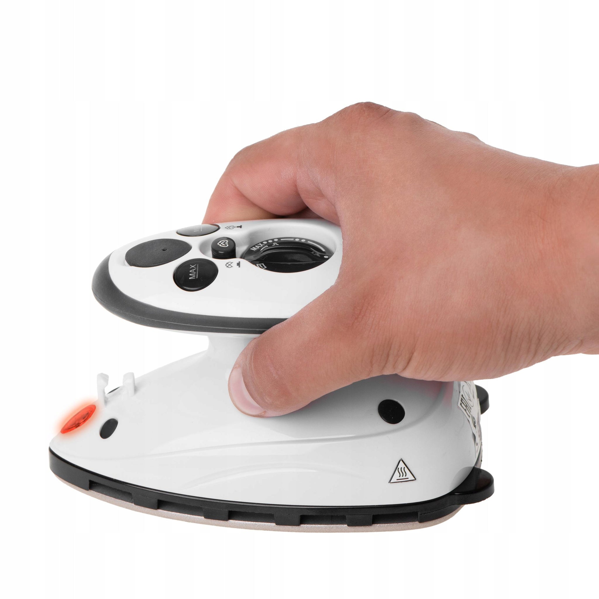 Mažas kelioninis lygintuvas su GARŲ funkcija, dvigubas maitinimas, temperatūros reguliavimas