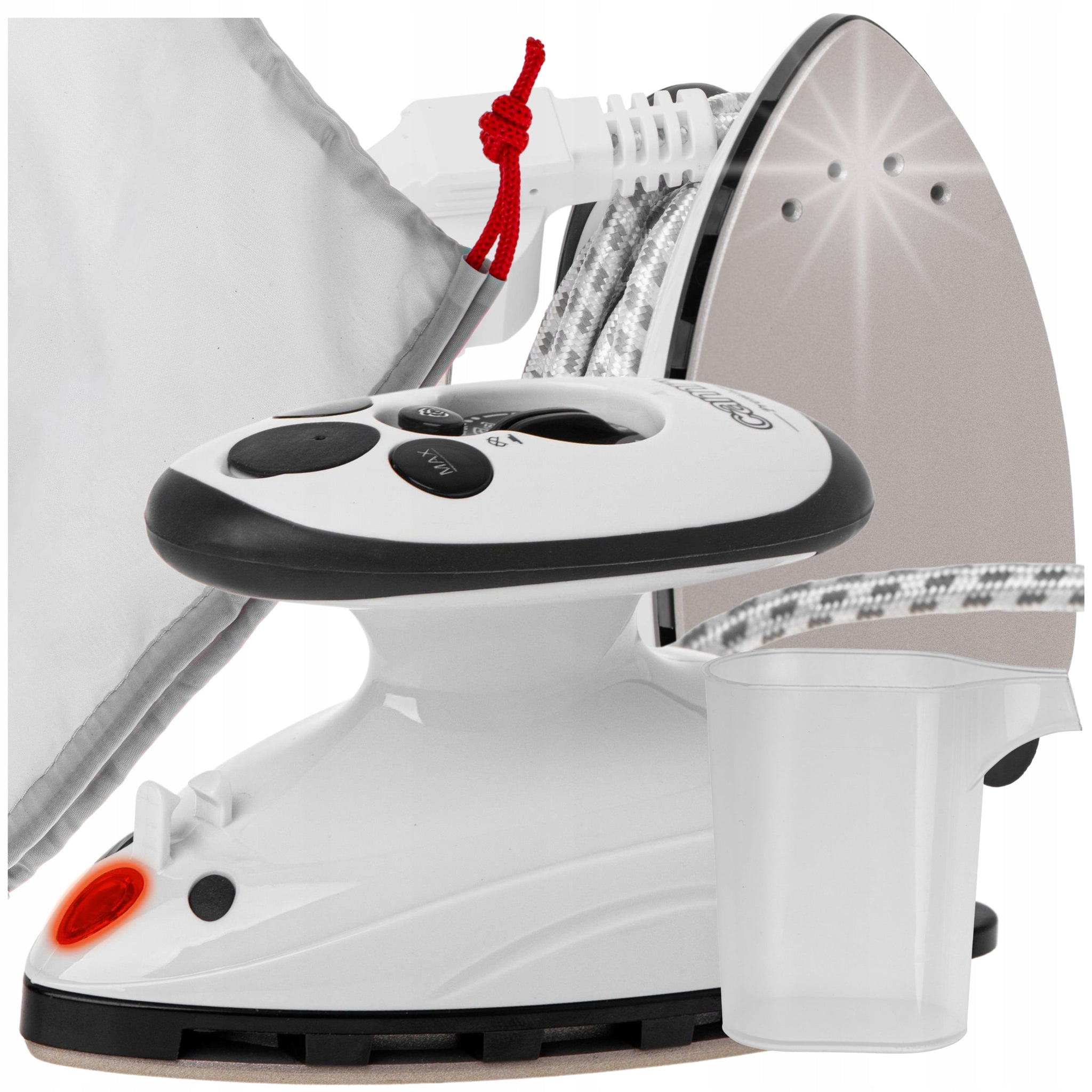 Mažas kelioninis lygintuvas su GARŲ funkcija, dvigubas maitinimas, temperatūros reguliavimas