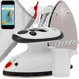 Mažas kelioninis lygintuvas su GARŲ funkcija, dvigubas maitinimas, temperatūros reguliavimas