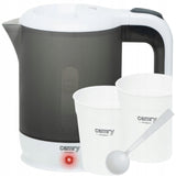 Mažas kelioninis elektrinis virdulys + 2 puodeliai ir šaukštelis, 500ml, 900W