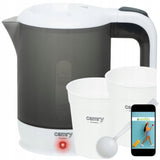 Mažas kelioninis elektrinis virdulys + 2 puodeliai ir šaukštelis, 500ml, 900W