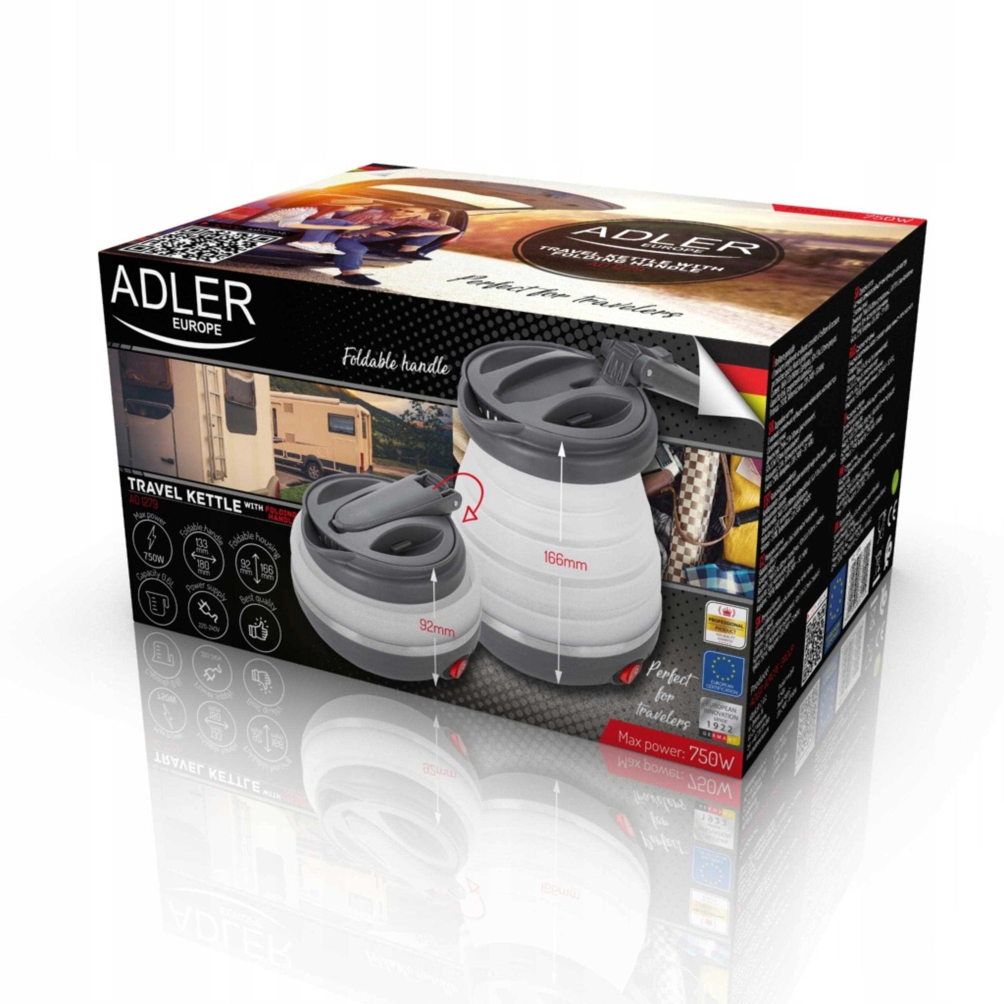 Mažas kelioninis sulankstomas elektrinis virdulys 600ml 0,6L 750W silikoninis