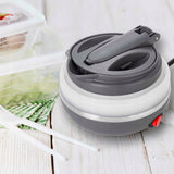 Mažas kelioninis sulankstomas elektrinis virdulys 600ml 0,6L 750W silikoninis