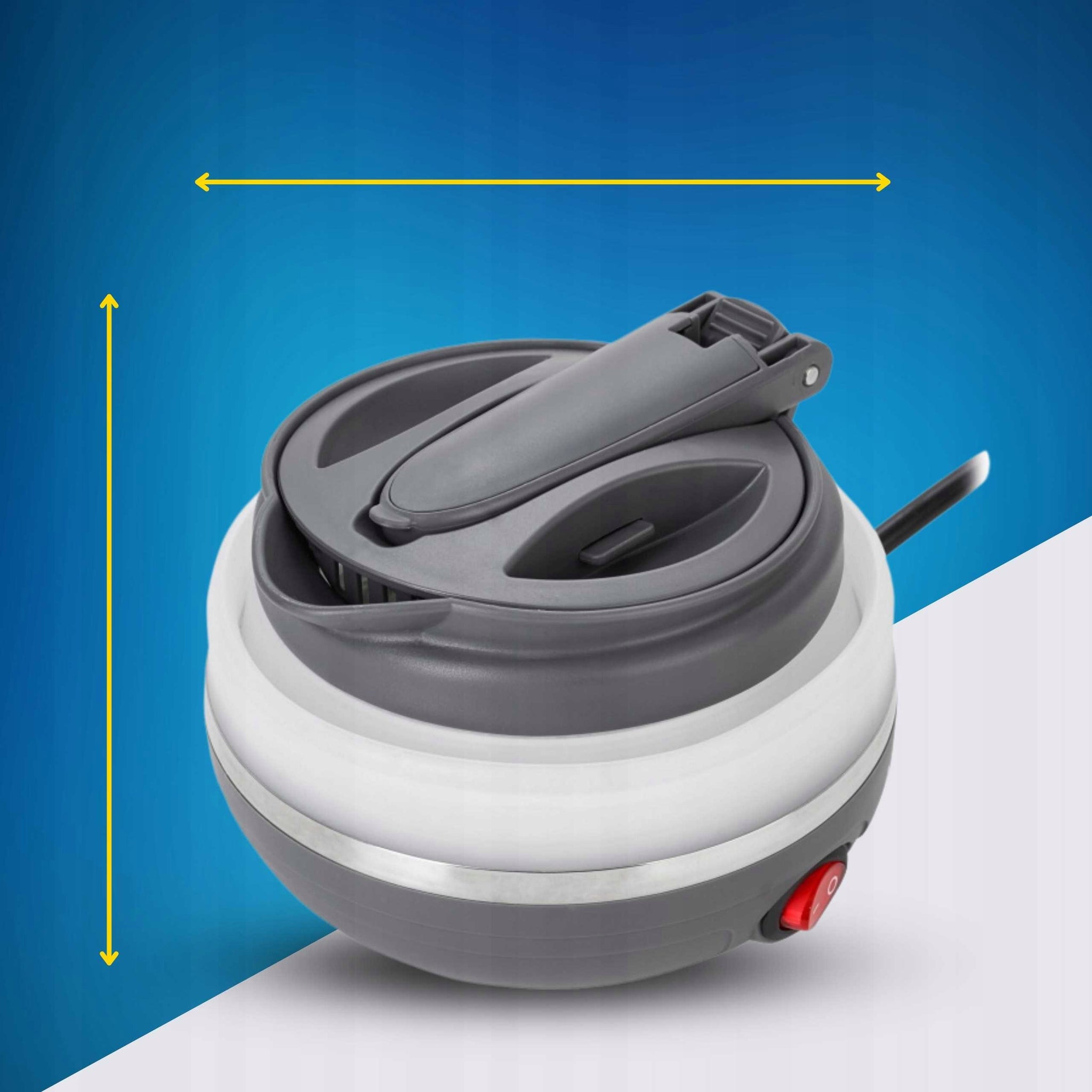 Mažas kelioninis sulankstomas elektrinis virdulys 600ml 0,6L 750W silikoninis