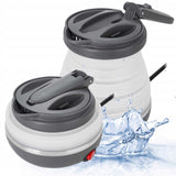 Mažas kelioninis sulankstomas elektrinis virdulys 600ml 0,6L 750W silikoninis