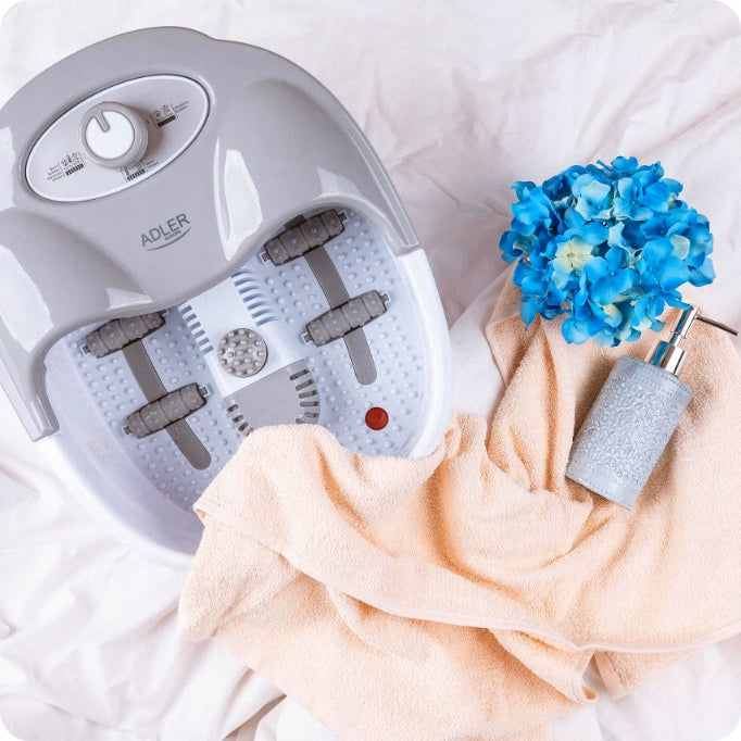 Elektrinis pėdų masažuoklis vandens, burbuliukų, vibracijos, sausam naudojimui