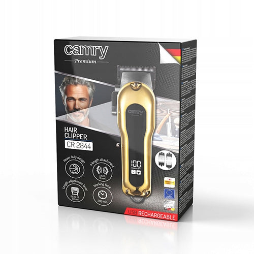 Plaukų kirpimo mašinėlė, smulki buitinė technika, LED, 4 antgaliai, USB įkrovimas