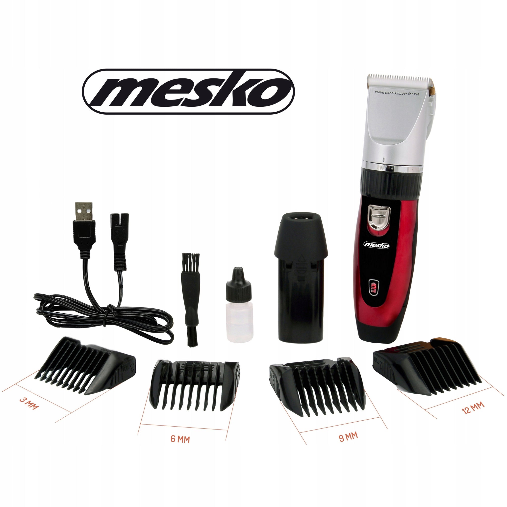 Belaidė gyvūnų (šunų, kačių) plaukų kirpimo mašinėlė, kuri netraukia kailio