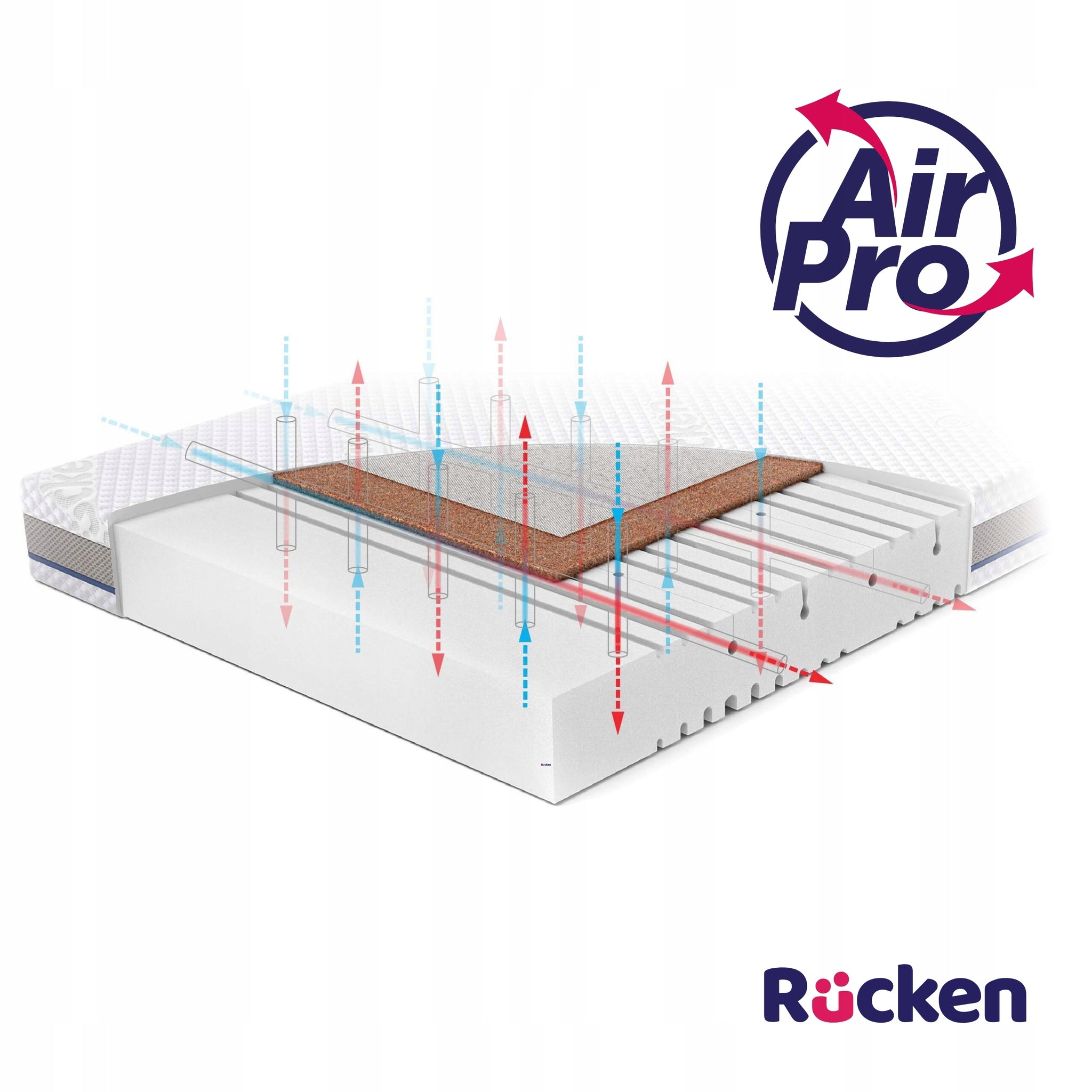 Čiužinys 120x60 Putų su kokoso pluoštu Vėdinamas 60x120