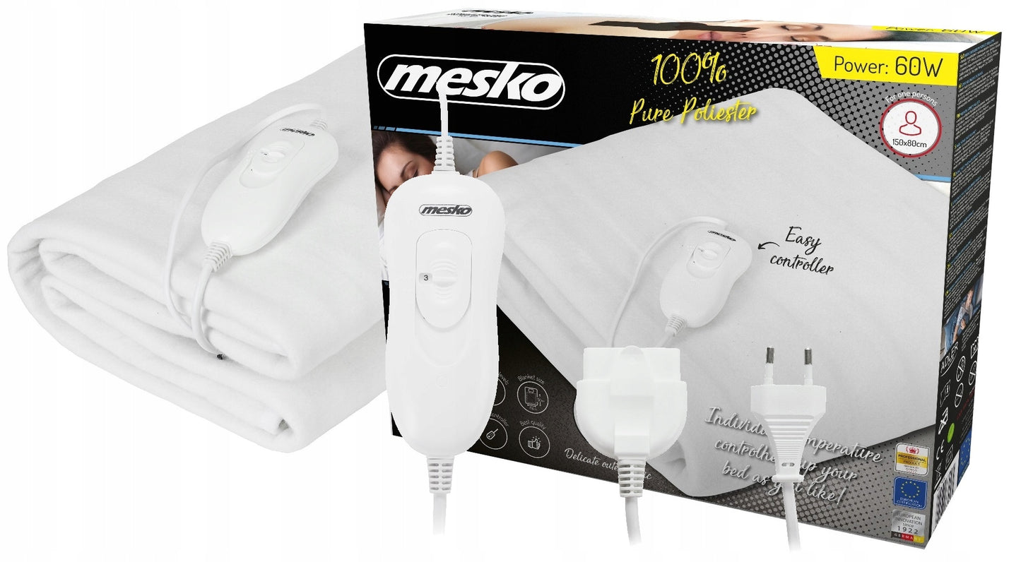 Mesko MS 7419 Elektrinė paklojama antklodė šildanti 150x80cm Reguliuojama