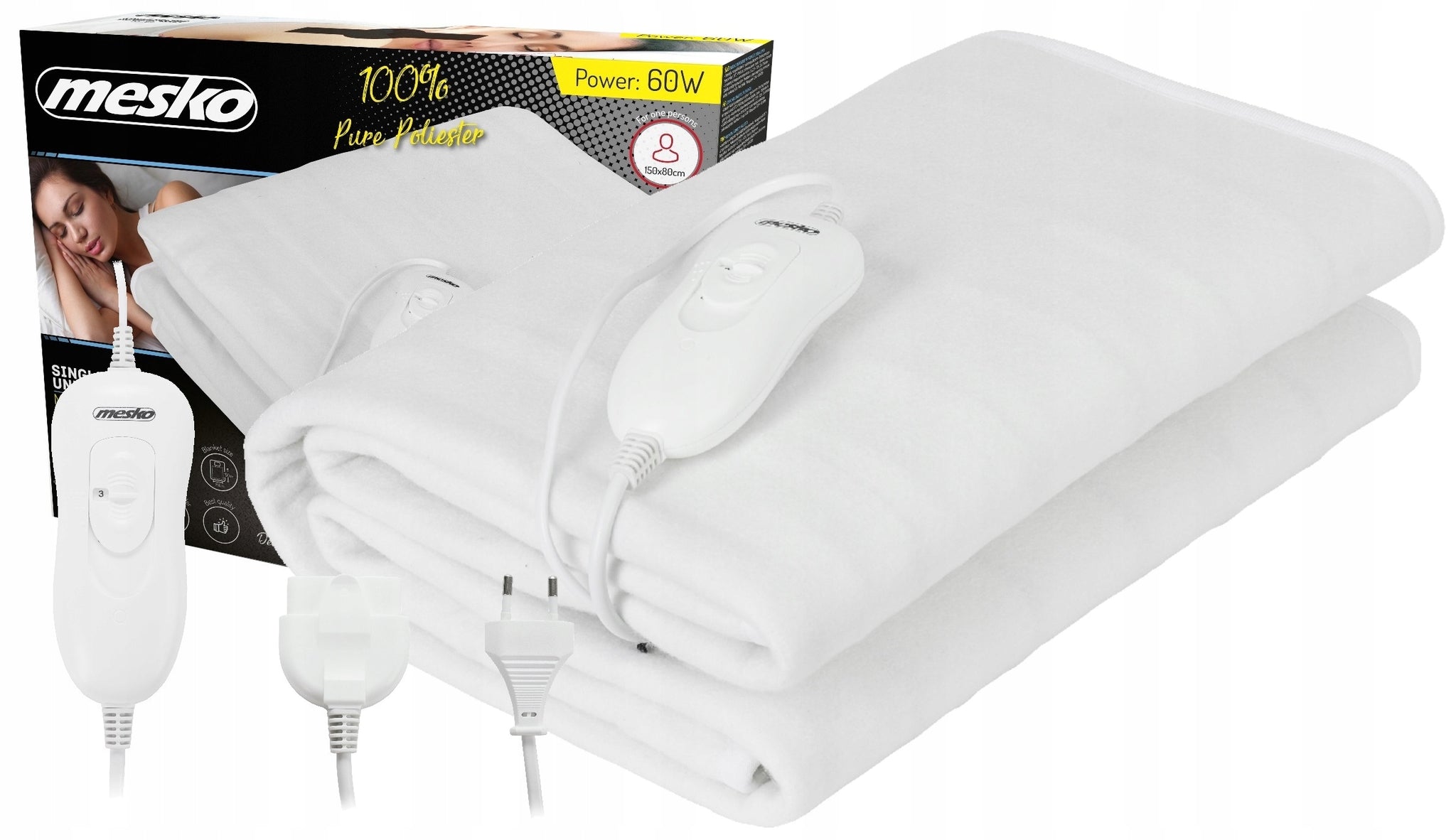 Mesko MS 7419 Elektrinė paklojama antklodė šildanti 150x80cm Reguliuojama