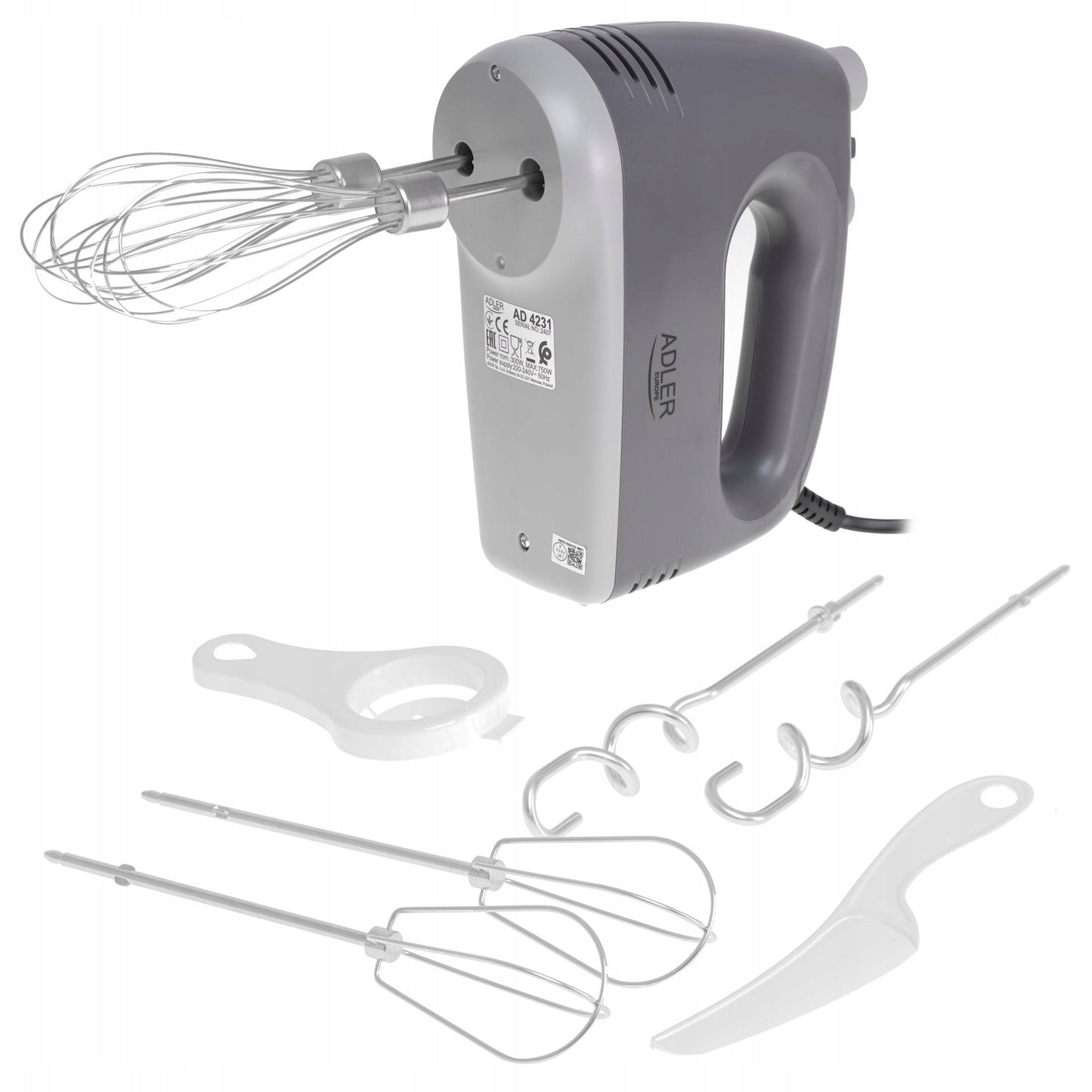 Rankinis maišytuvas virtuvės kombainas 750W 5 greičių + TURBO 6 maišytuvai švelnus startas