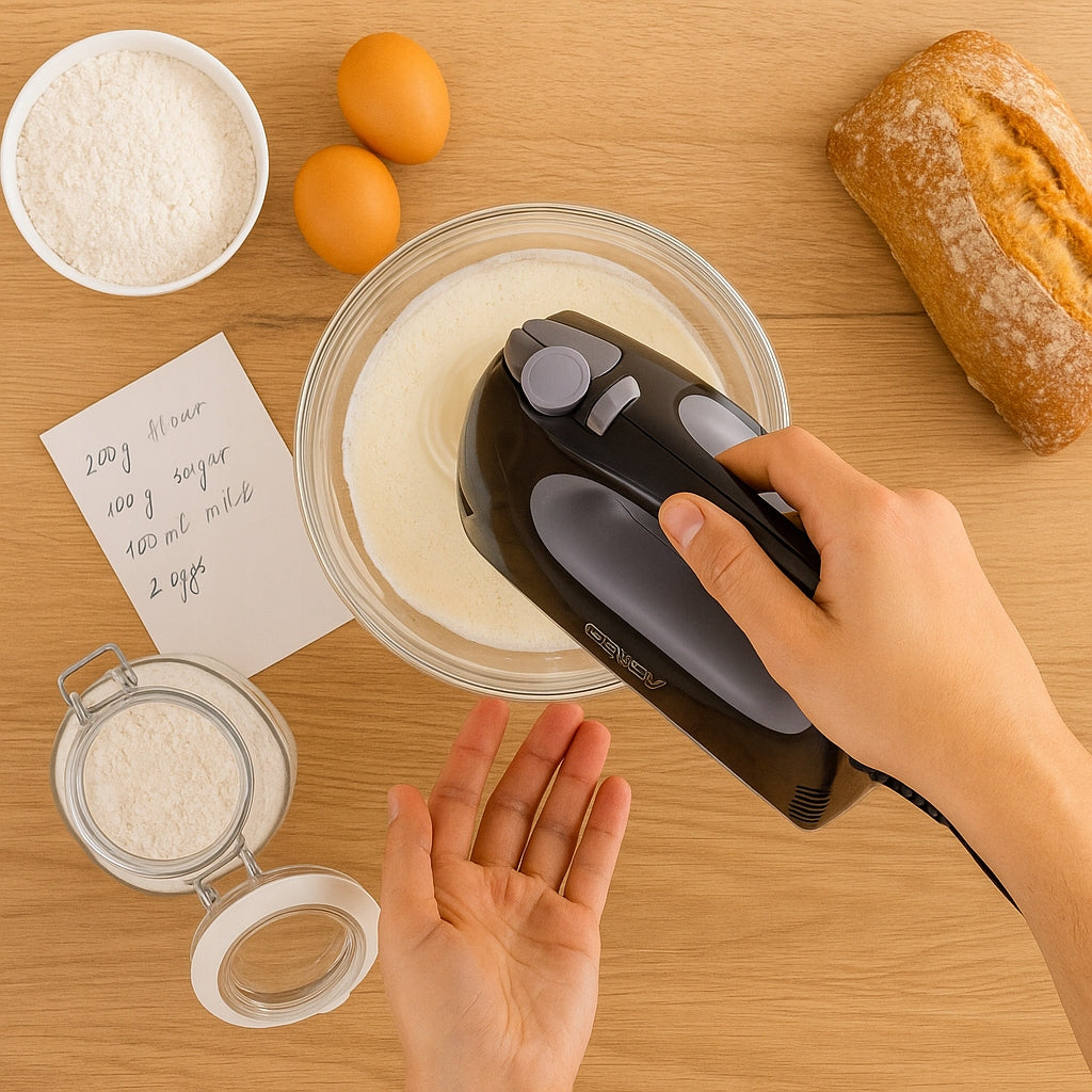 Rankinis virtuvinis kombainas maišytuvas, 750W, 5 greičiai, Turbo, juodas