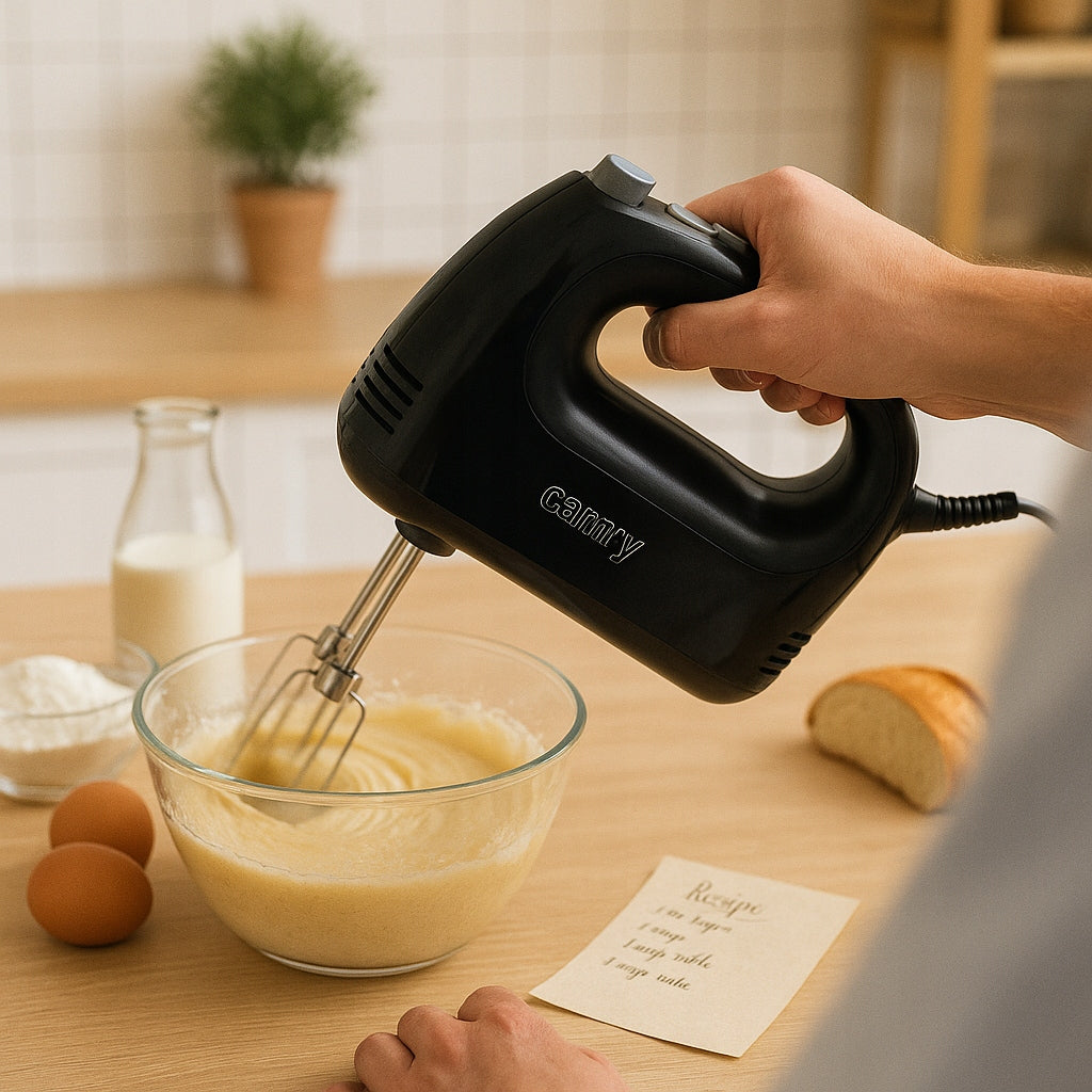 Rankinis virtuvinis kombainas maišytuvas, 750W, 5 greičiai, Turbo, juodas