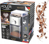 Kavos malūnėlis su girnomis 300W 250g 12 puodeliams su reguliuojamu malimo rupumu