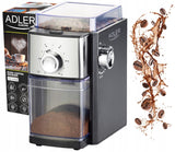 Kavos malūnėlis su girnomis 300W 250g 12 puodeliams su reguliuojamu malimo rupumu