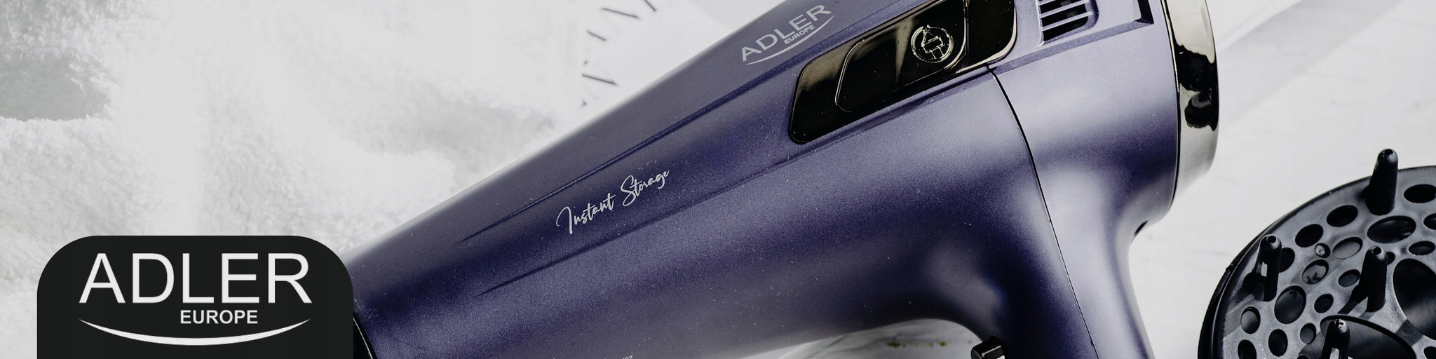 Galinga plaukų džiovintuvė Adler 2400W su susukamu laidu + difuzorius + šaltas pūtimas