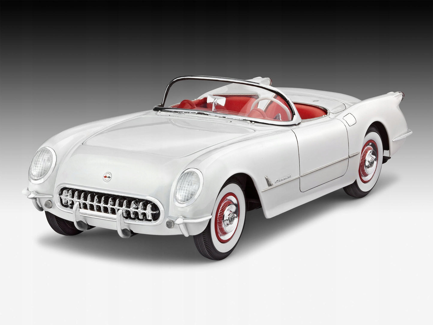 Revell Chevrolet Corvette Roadster 1953 modelio surinkimo rinkinys, dažai, klijai