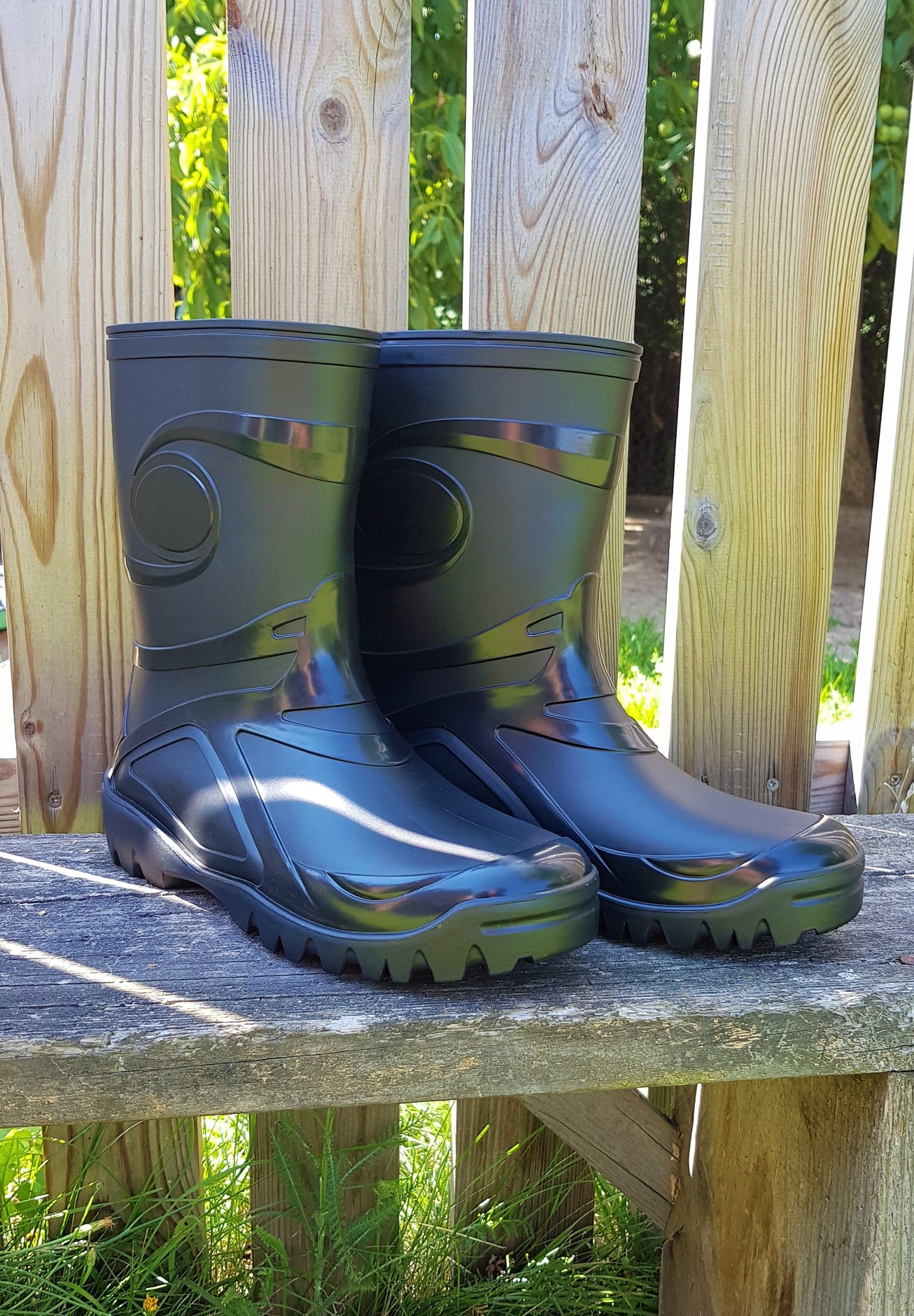 Madingi Vyriški Lietaus Batai PVC Demar Young 2 Jaunimo Gumos Batai Black Juodi 38 DEMAR