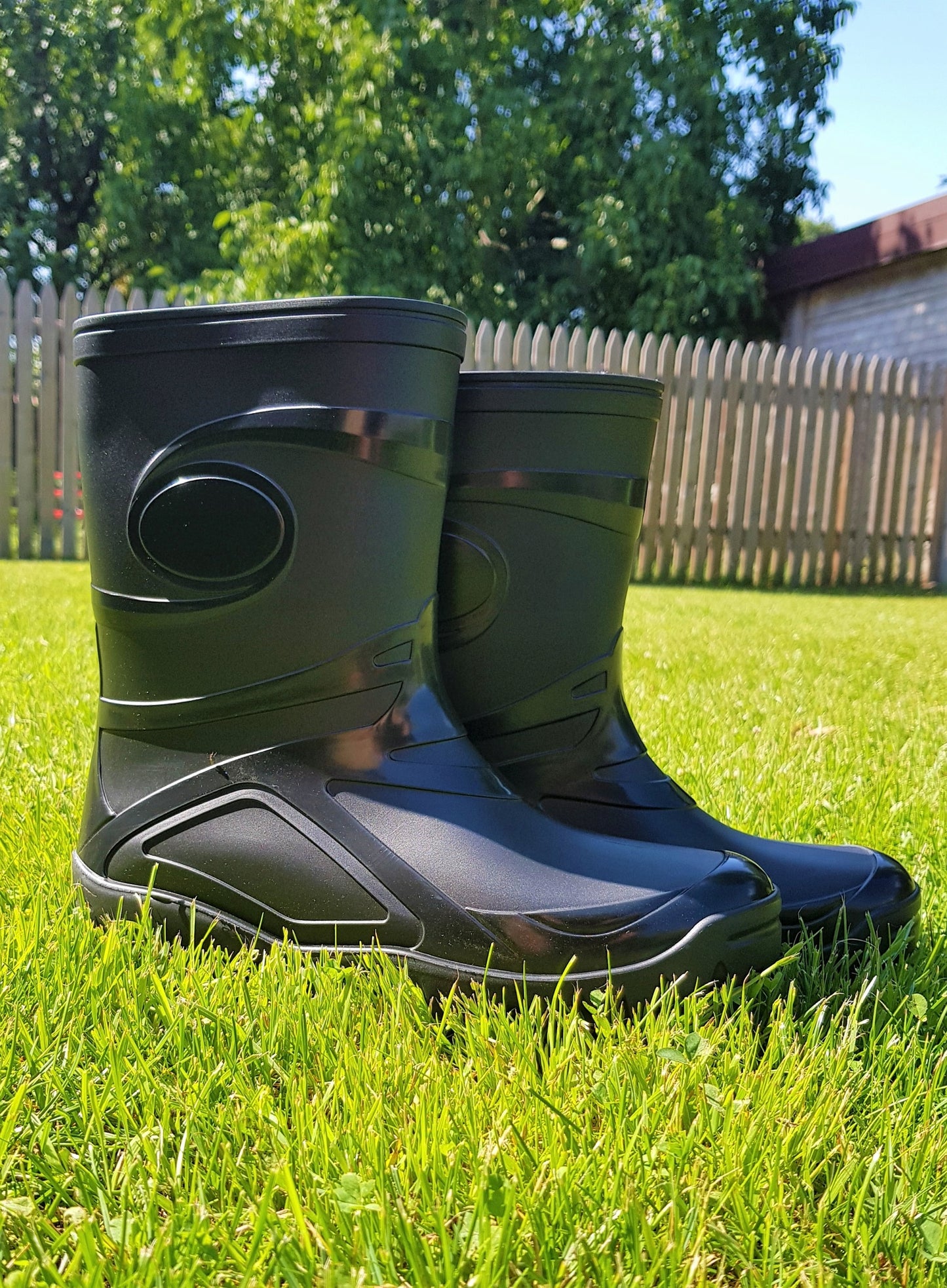 Madingi Vyriški Lietaus Batai PVC Demar Young 2 Jaunimo Gumos Batai Black Juodi 38 DEMAR