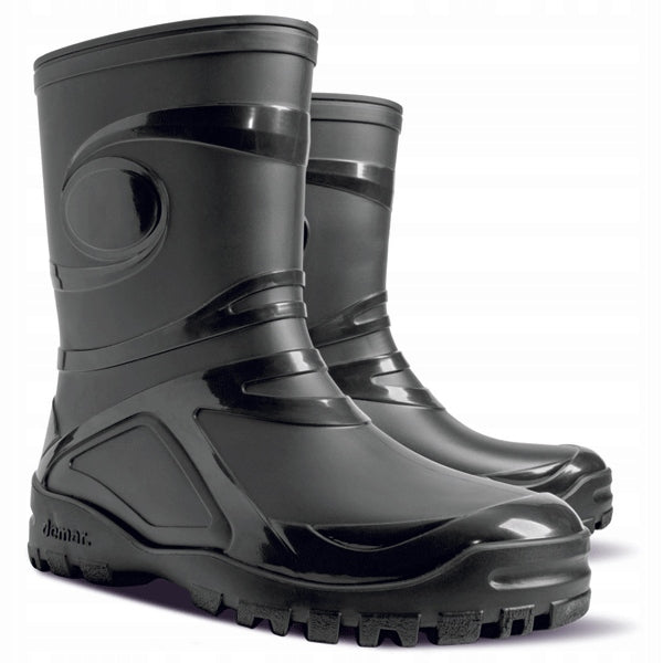 Madingi Vyriški Lietaus Batai PVC Demar Young 2 Jaunimo Gumos Batai Black Juodi 38 DEMAR