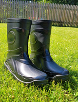 Madingi Vyriški Lietaus Batai PVC Demar Young 2 Jaunimo Gumos Batai Black Juodi 38 DEMAR