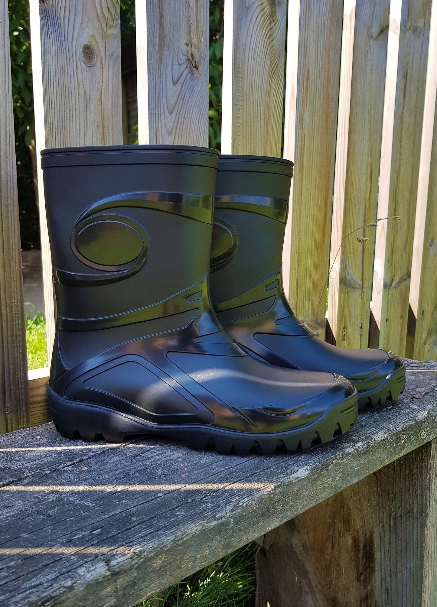 Madingi Vyriški Lietaus Batai PVC Demar Young 2 Jaunimo Gumos Batai Black Juodi 38 DEMAR