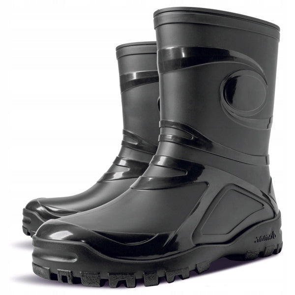 Madingi Vyriški Lietaus Batai PVC Demar Young 2 Jaunimo Gumos Batai Black Juodi 38 DEMAR