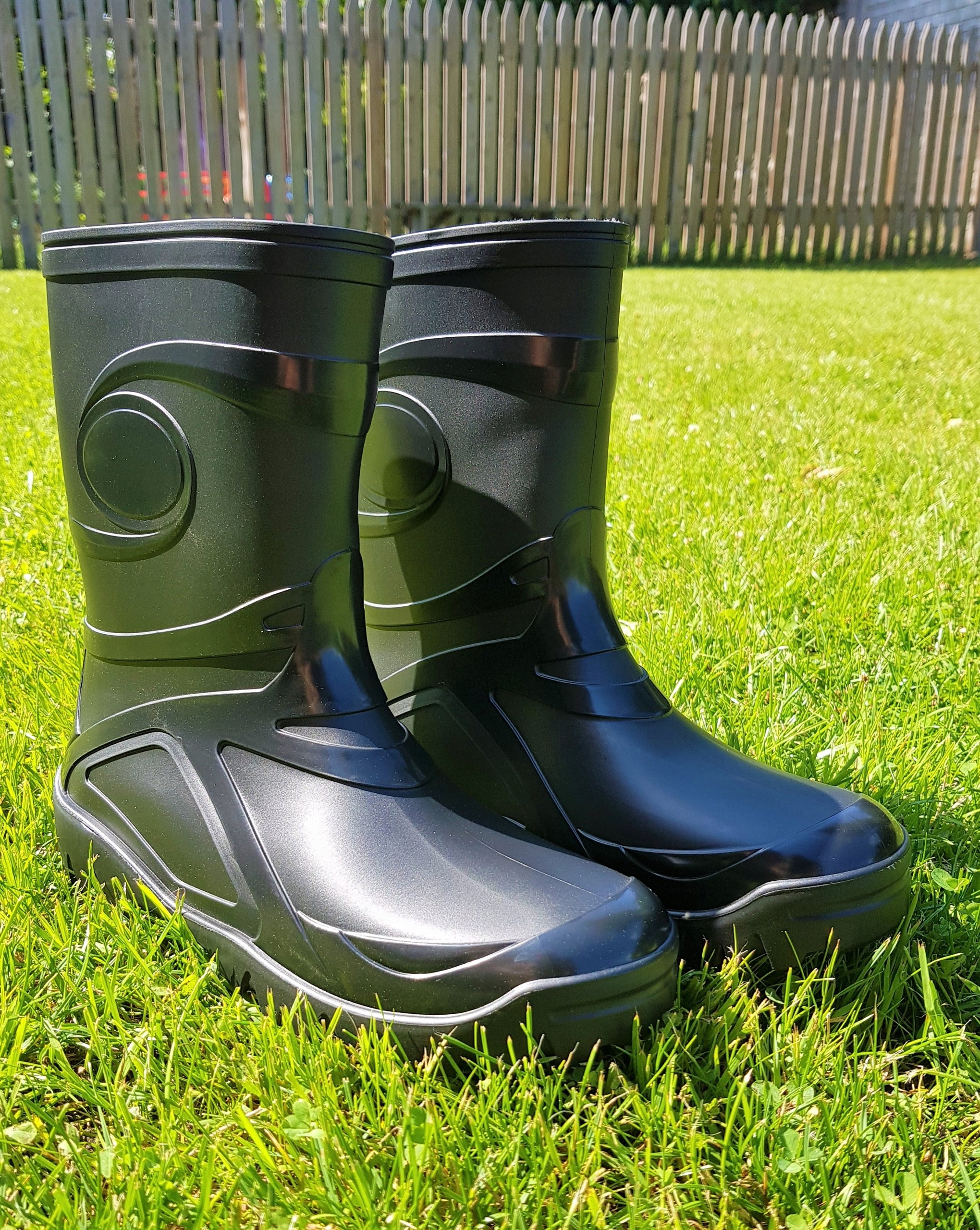 Madingi Vyriški Lietaus Batai PVC Demar Young 2 Jaunimo Gumos Batai Black Juodi 38 DEMAR