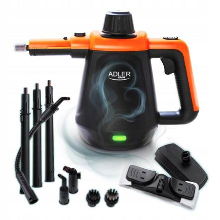 Garų valytuvas su prailginimu ir priedų rinkiniu Adler AD7038 BO