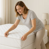 ČIUŽINIO APDĖKLAS 160x200 STORIS, DYGSNIUOTAS APSAUGA, POROLONAS ANT LOVOS