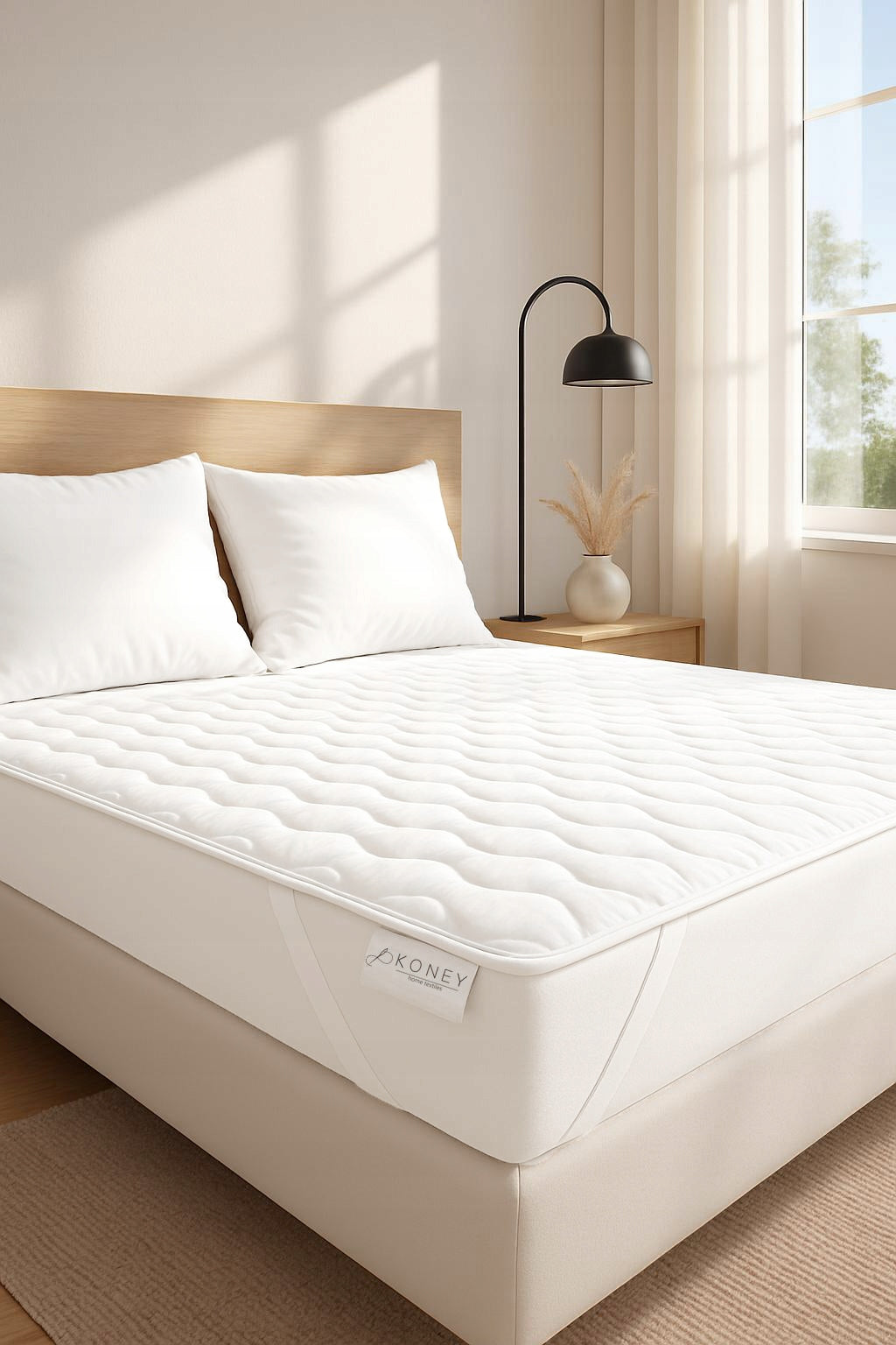 ČIUŽINIO APDĖKLAS 160x200 STORIS, DYGSNIUOTAS APSAUGA, POROLONAS ANT LOVOS