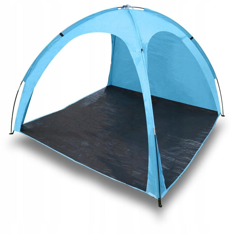 Paplūdimio palapinė nuo saulės, kelioninė, su dėklu, vėjalentė, paplūdimiui, sodui