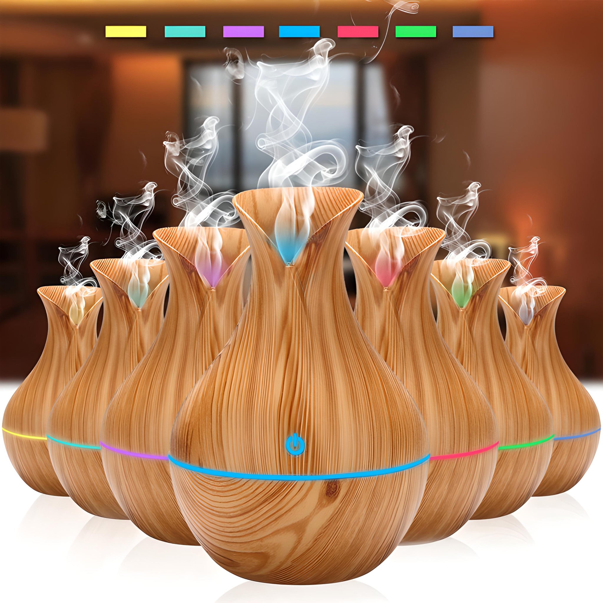 OROdrėkintuvu-kvapo difuzorius-aromaterapija-LED vaza + filtras