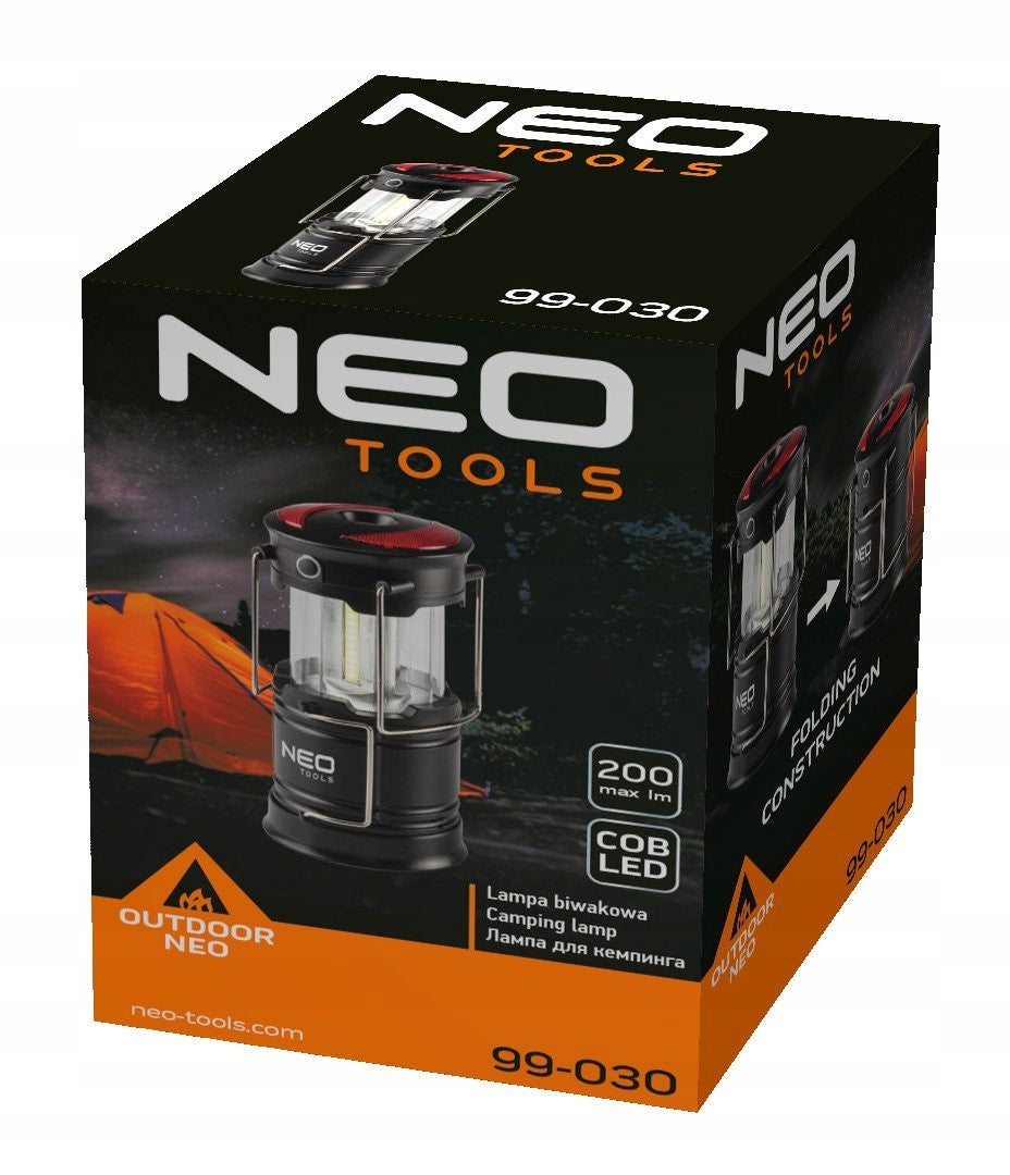 NEO TURISTINĖ LEMPUTĖ PO PALAPINE, KEMPINGO, LED, 3xAA, 3W1, 200lm, 99-030