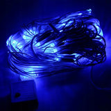 Mėlyna šviečianti tinklinė užuolaida-girlianda, 180 LED, Kalėdinė girlianda