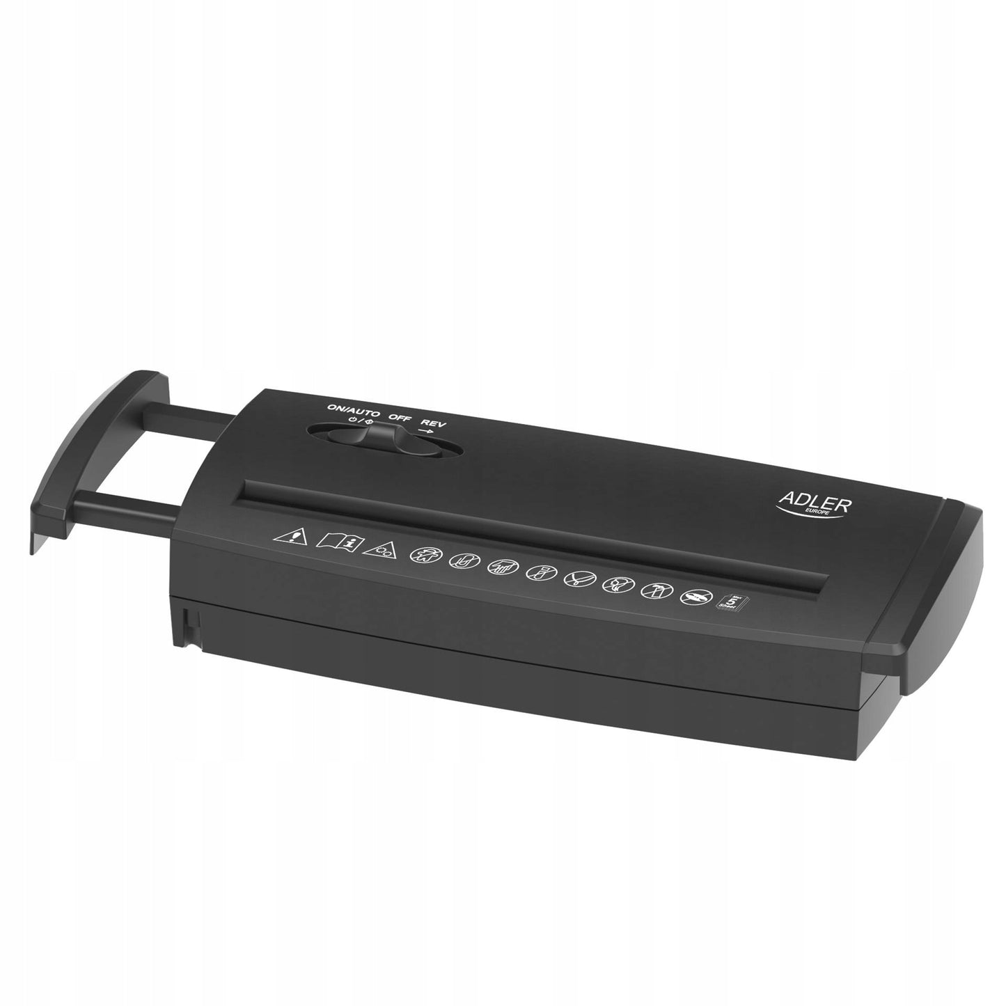 Biuro dokumentų smulkintuvas, tvirtinamas ant viršaus, popieriui, saugumo lygis P1